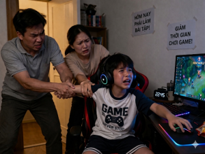 con nghiện chơi game