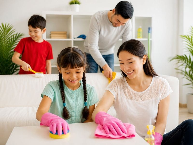 cách dạy con làm việc nhà