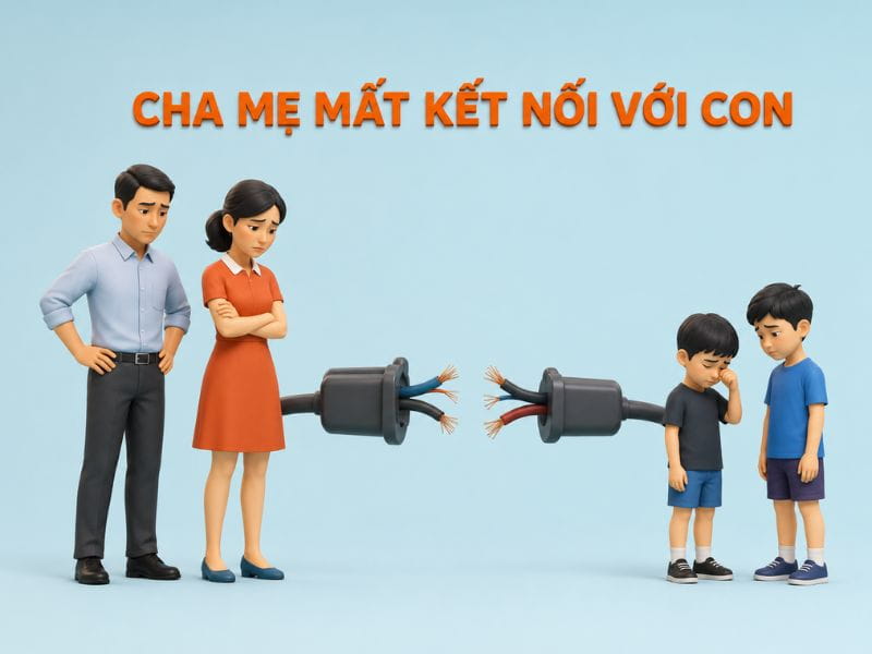 mất kết nối với con 2